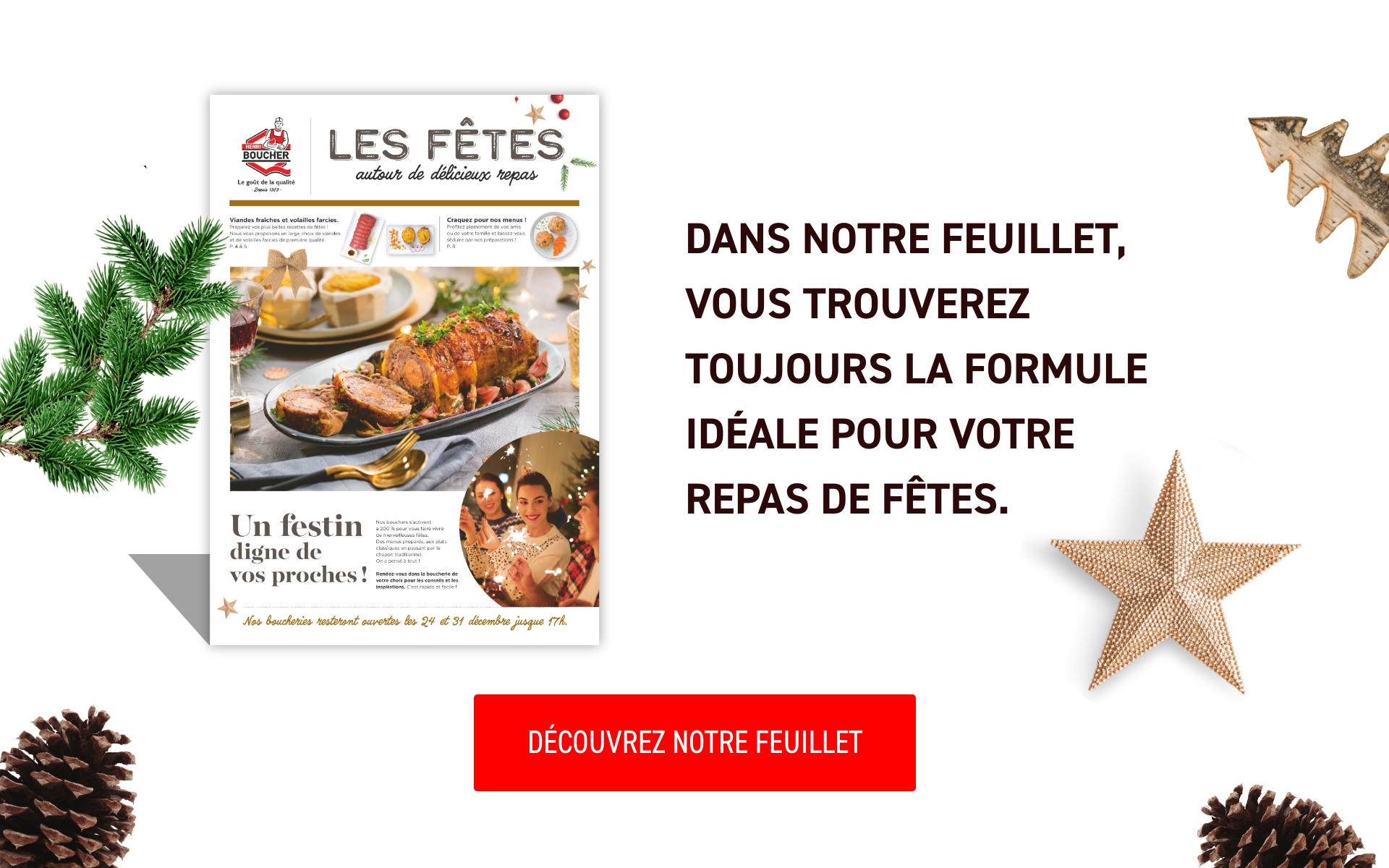 Nos menus de fêtes Boucherie Henri Boucher